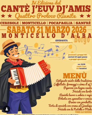 Quarta edizione del “Cantè j’euv dj’Amis” a Monticello d’Alba